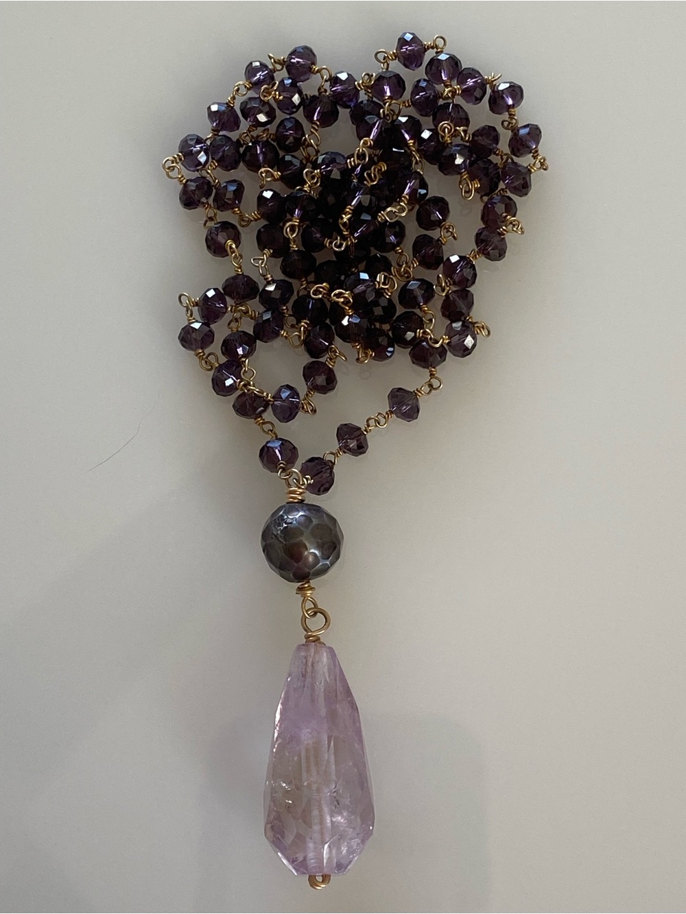 Amethyst Beaded & Pearl Necklace